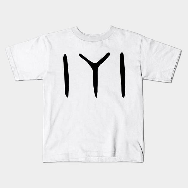 Black Kayi Tribe Flag Symbol from Dirilis/Resurrection Ertugrul Kids T-Shirt by TerrificTees